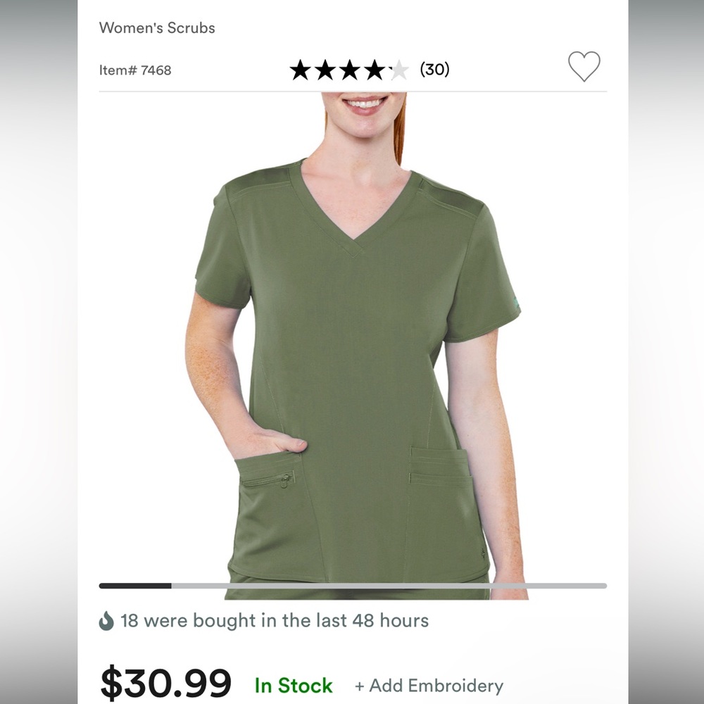 Med couture scrub top